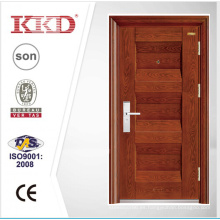 Nuevo Mosa mate pintura seguridad acero puerta KKD-321 con convexa de acero tallado